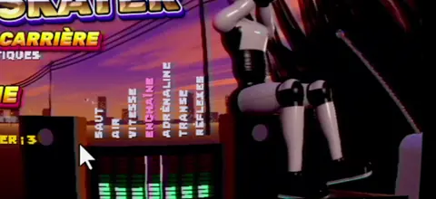 The training center screen: the list of tricks to learn.